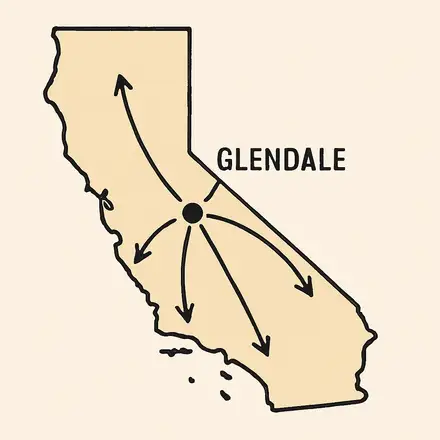 Map Glendale Movers